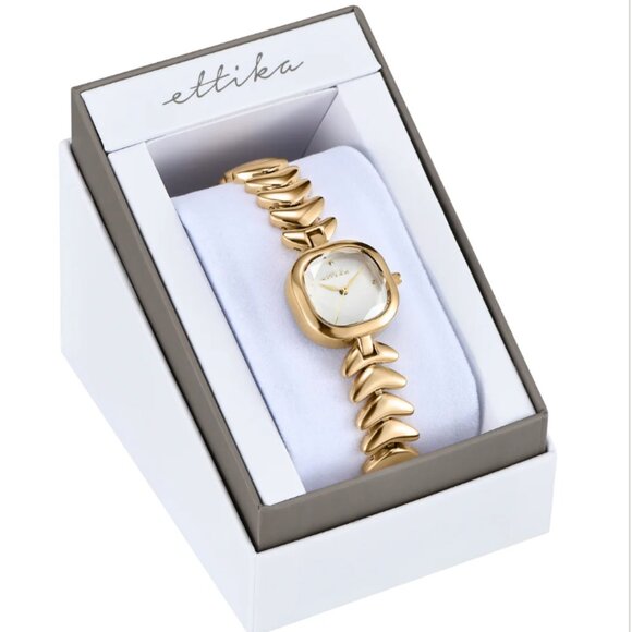 Ettika - Metal Moderna Bracelet Watch in Gold main image 7